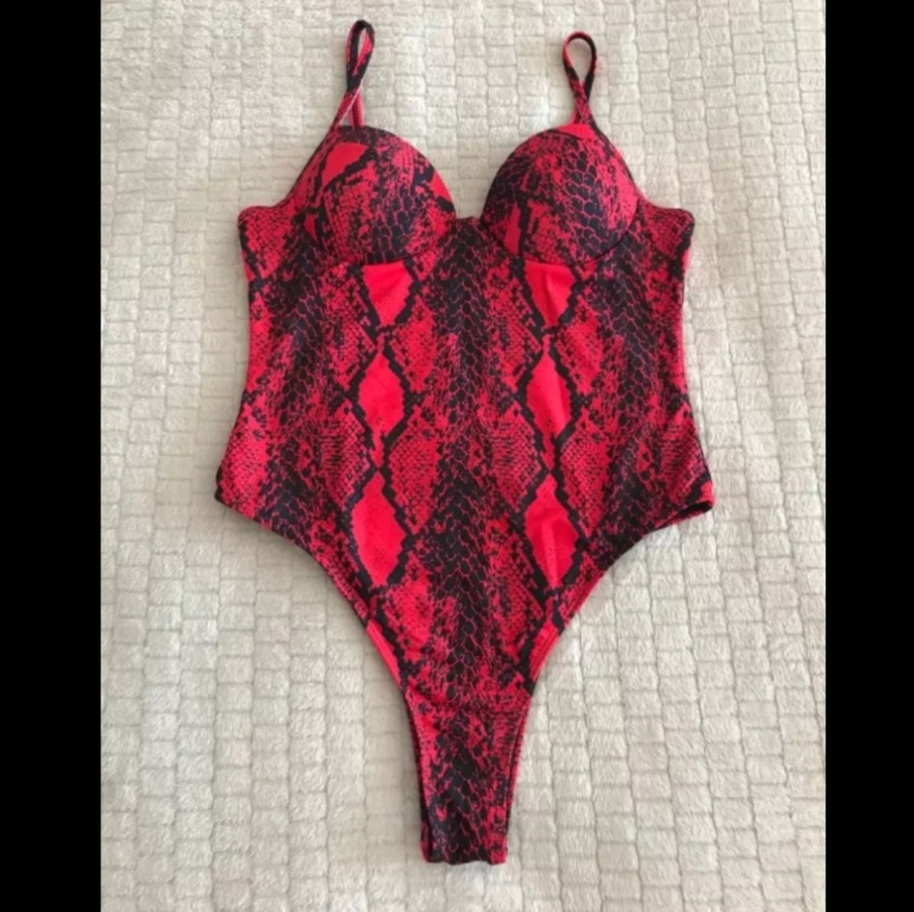 Snake print swimsuit